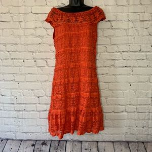 Max Edition Women Orange Dress Sz L